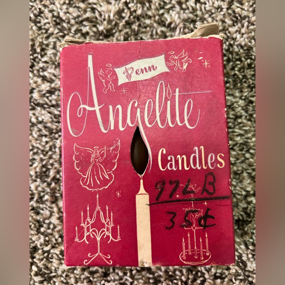 Vintage Angelite Candles - Pink - 8 Count